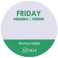 Noble Products Friday 1 inch Removable Day of the Week Label - 1000/Roll