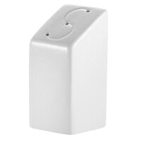 Bright White Square Porcelain Salt Shaker - 48/Case