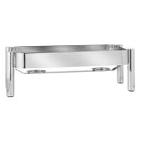 Eastern Tabletop 3995STAND Jazz Rock 26" x 15" Stainless Steel Induction Chafer Stand with Two Fuel Holders