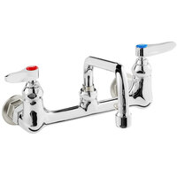 T&S B-0231 Wall Mounted Pantry Faucet with 8 inch Adjustable Centers, 12 inch Swing Nozzle, and Eterna Cartridges