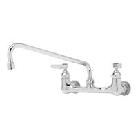 T&S B-0231 Wall Mounted Pantry Faucet with 8 inch Adjustable Centers, 12 inch Swing Nozzle, and Eterna Cartridges