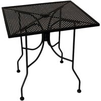American Tables & Seating ALM3048 30" x 48" Rectangular Top Outdoor Table with Umbrella Hole