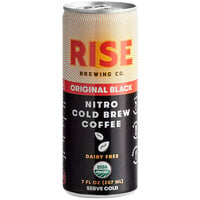 Rise Brewing Co. Organic Original Black Nitro Cold Brew Coffee 7 fl. oz. - 12/Case