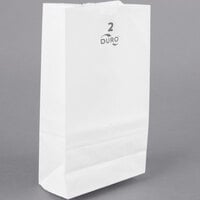 2 lb. White Paper Bag - 500/Bundle