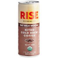 Rise Brewing Co. 7 fl. oz. Organic Oat Milk Mocha Nitro Cold Brew Coffee - 12/Case