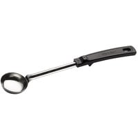 Vollrath 61147 1 oz. Black Solid Round Stainless Steel Spoodle® Portion Spoon with Grip 'N Serve® Handle