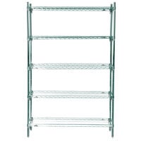 Metro 5A357K3 Stationary Super Erecta Adjustable 2 Series Metroseal 3 Wire Shelving Unit - 18 inch x 48 inch x 74 inch