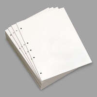 Domtar 8826 8 1/2 inch x 11 inch White Ream of 20# 19-Hole Punch Custom Cut-Sheet Copy Paper - 500 Sheets