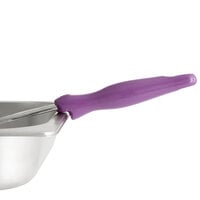 Vollrath 6433480 Jacob's Pride 4 oz. Purple Solid Round Spoodle® Portion Spoon