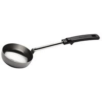 Vollrath 61182 8 oz. Black Solid Round Stainless Steel Spoodle® Portion Spoon with Grip 'N Serve® Handle