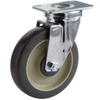 Cambro 60008 5 inch Swivel Plate Caster for Ultra Pan Carriers®, Ice Caddies, Dish Dollies, Camdollies®, Service Carts, Cambars®, Dish Caddies, and Utility Trucks