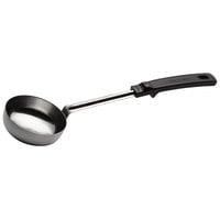 Vollrath 61177 6 oz. Black Solid Round Stainless Steel Spoodle® Portion Spoon with Grip 'N Serve® Handle