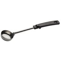 Vollrath 61155 2 oz. Black Perforated Round Stainless Steel Spoodle® Portion Spoon with Grip 'N Serve® Handle