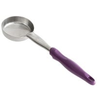 Vollrath 6433580 Jacob's Pride 5 oz. Purple Solid Round Spoodle® Portion Spoon