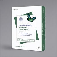 Hammermill 104604 8 1/2" x 11" Premium Laser White Ream of 24# Copy Paper - 500 Sheets