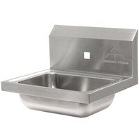 Advance Tabco 7-PS-71 Hand Sink with One Splash Hole - 15 1/4" x 17 1/4"