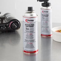 Sterno 50162 Butane Fuel Refill 8 oz. Canister - 12/Case