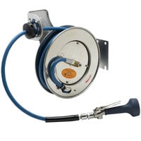 T&S B-7132-08M 35' Open Stainless Steel Hose Reel with B-0108 JeTSpray Spray Valve