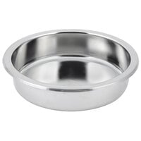 Bon Chef 12021 3 Qt. Small Rounded Stainless Steel Food Pan - 2 1/2" Deep