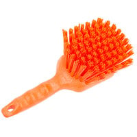 Carlisle 40541EC24 Sparta Spectrum 8 inch Orange General Clean Up / Pot Scrub Brush