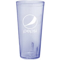 GET 6624-BP 24 oz. Blue Pepsi® SAN Plastic Pebbled Tumbler - 72/Case
