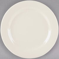 Homer Laughlin by Steelite International HL20600 9 5/8 inch Ivory (American White) Rolled Edge China Plate - 24/Case