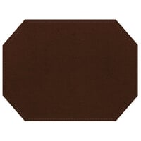 H. Risch, Inc. PLACEMATDXOCT-TAMBARK Tamarac 16" x 12" Customizable Bark Premium Sewn Faux Leather Octagon Placemat