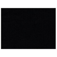 H. Risch, Inc. PLACEMATDX-OMBLACK Oakmont 16 inch x 12 inch Customizable Black Premium Sewn Faux Leather Rectangle Placemat