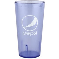 GET 6632-BP 32 oz. Blue Pepsi® SAN Plastic Tall Pebbled Tumbler - 72/Case