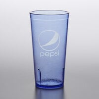 GET 6620-BP 20 oz. Blue Pepsi® SAN Plastic Pebbled Tumbler - 72/Case