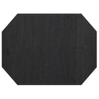 H. Risch, Inc. PLACEMATDXOCT-SHERWOODSHADOW Sherwood 16 inch x 12 inch Customizable Shadow Premium Sewn Faux Wood Octagon Placemat - 12/Pack