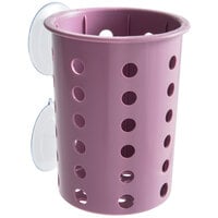 Steril-Sil PN1-VIOLET Violet Perforated Plastic Flatware Cylinder with Suction Cups