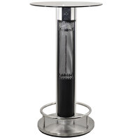 Bar Height Glass Top Electric Heated Patio Table - 110V, 1500W
