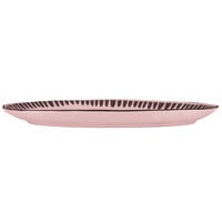 World Tableware DULCET-4P Dulcet 12 5/8 inch x 8 5/8 inch Pink Stoneware Platter - 12/Case