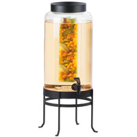 Cal-Mil 1580-3INF-13 Soho 3 Gallon Black Glass Beverage Dispenser with Infusion Chamber