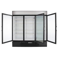 Beverage-Air MMR72HC-1-B MarketMax 75 inch Black Refrigerated Glass Door Merchandiser with LED Lighting