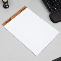 TOPS 7533 8 1/2 inch x 11 3/4 inch Wide Ruled White Perforated Legal Pad