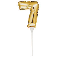 Creative Converting 331863 9 inch Gold 7 inch Balloon Cake Topper
