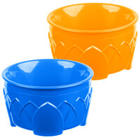 Dinex DX5300412 Fenwick 9 oz. Orange / Blue Insulated Bowl Combo - 48/Case