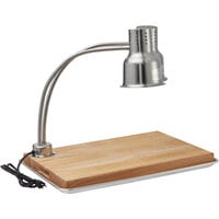 Avantco Carving Station Kit with 24" Dual Arm Heat Lamp, Cutting Board, and Drip Pan - 120V, 500W