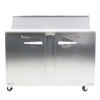 Traulsen UPT4812-LR 48 inch 1 Left Hinged 1 Right Hinged Door Refrigerated Sandwich Prep Table