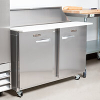 Traulsen UPT4812-LR 48 inch 1 Left Hinged 1 Right Hinged Door Refrigerated Sandwich Prep Table