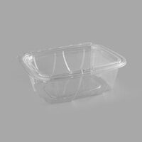 Dart CH6DEF 6 Oz Clear Tamper-Evident PET Containers with Flat Lid, 400/CS