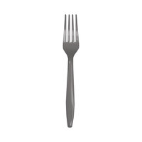 Creative Converting 339635 7 1/8" Glamour Gray Heavy Weight Plastic Fork - 288/Case