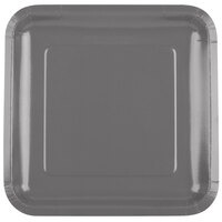 Creative Converting 339653 9" Square Glamour Gray Paper Plate - 180/Case