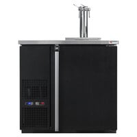 Micro Matic MDD36W-E-A Pro-Line E-Series 36 3/4 inch Dual Zone Wine Dispenser - Black, (4) 1/6 Keg Capacity