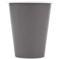 Creative Converting 339647 9 oz. Glamour Gray Poly Paper Hot / Cold Cup - 240/Case