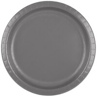Creative Converting 339646 10" Glamour Gray Paper Plate - 240/Case