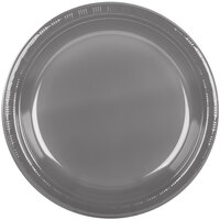 Creative Converting 339659 10" Glamour Gray Plastic Plate - 240/Case