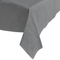 Creative Converting 339655 54 inch x 108 inch Glamour Gray Tissue / Poly Table Cover - 6/Case
